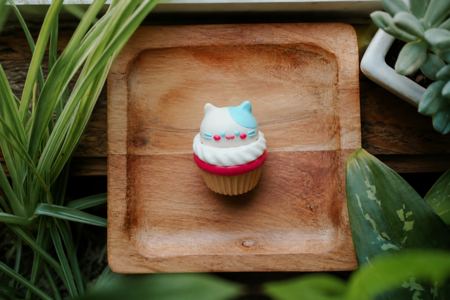 Cute Cat Cupcake Clicker – Handmade 3D Printed Sensory Desk Fidget