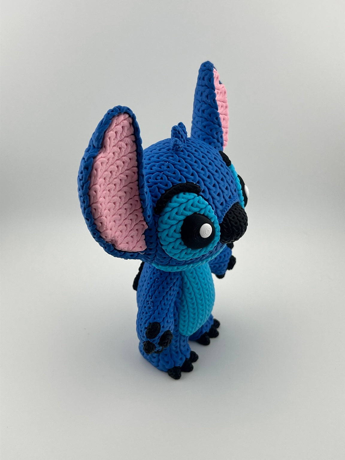 Crochet-style 3D printed Stitch figure — additional product view